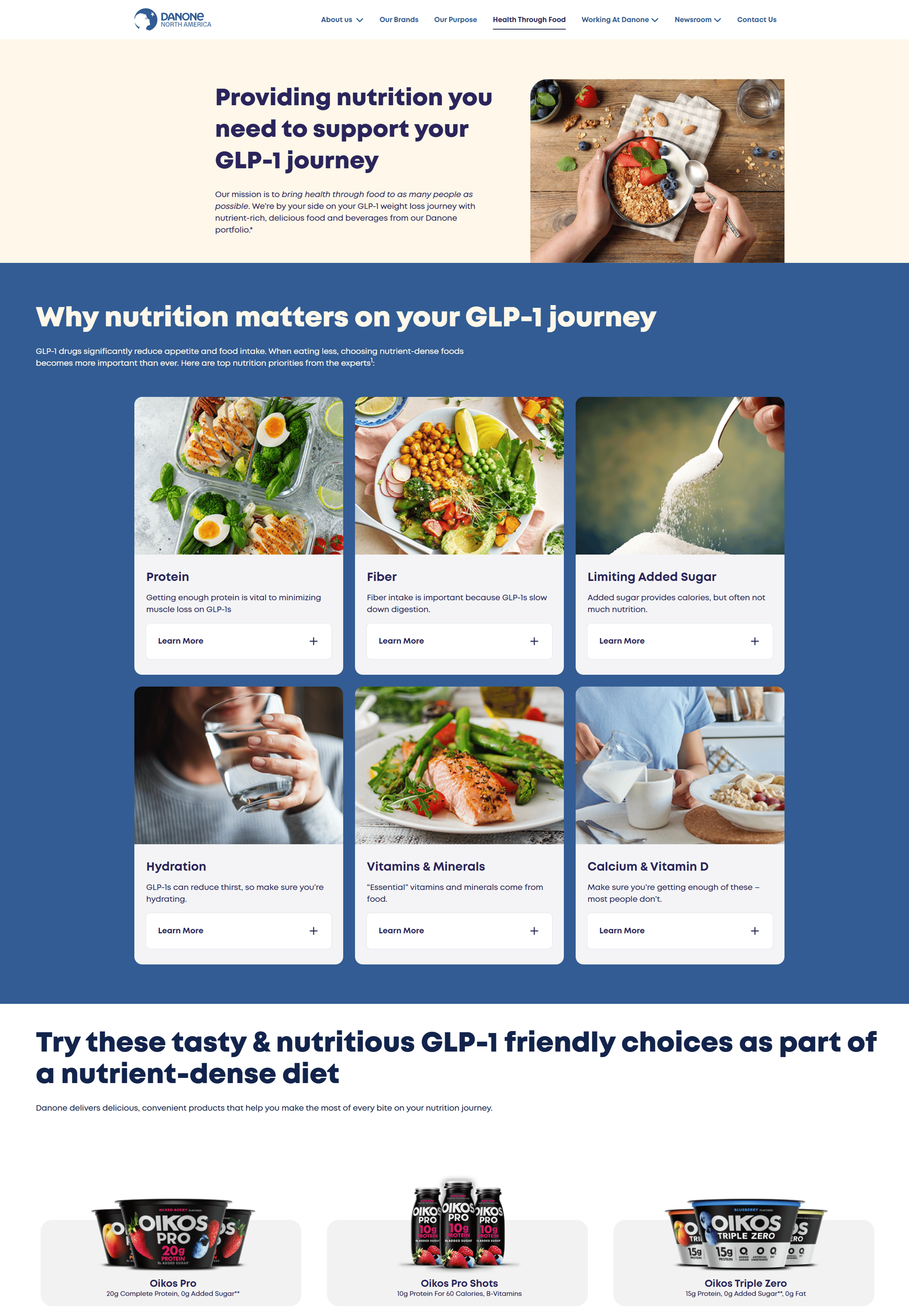 danone glp-1 nutrition website