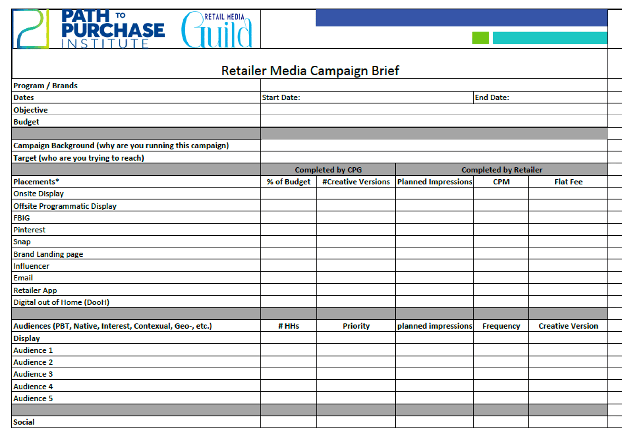 Retailer Media Campaign Brief