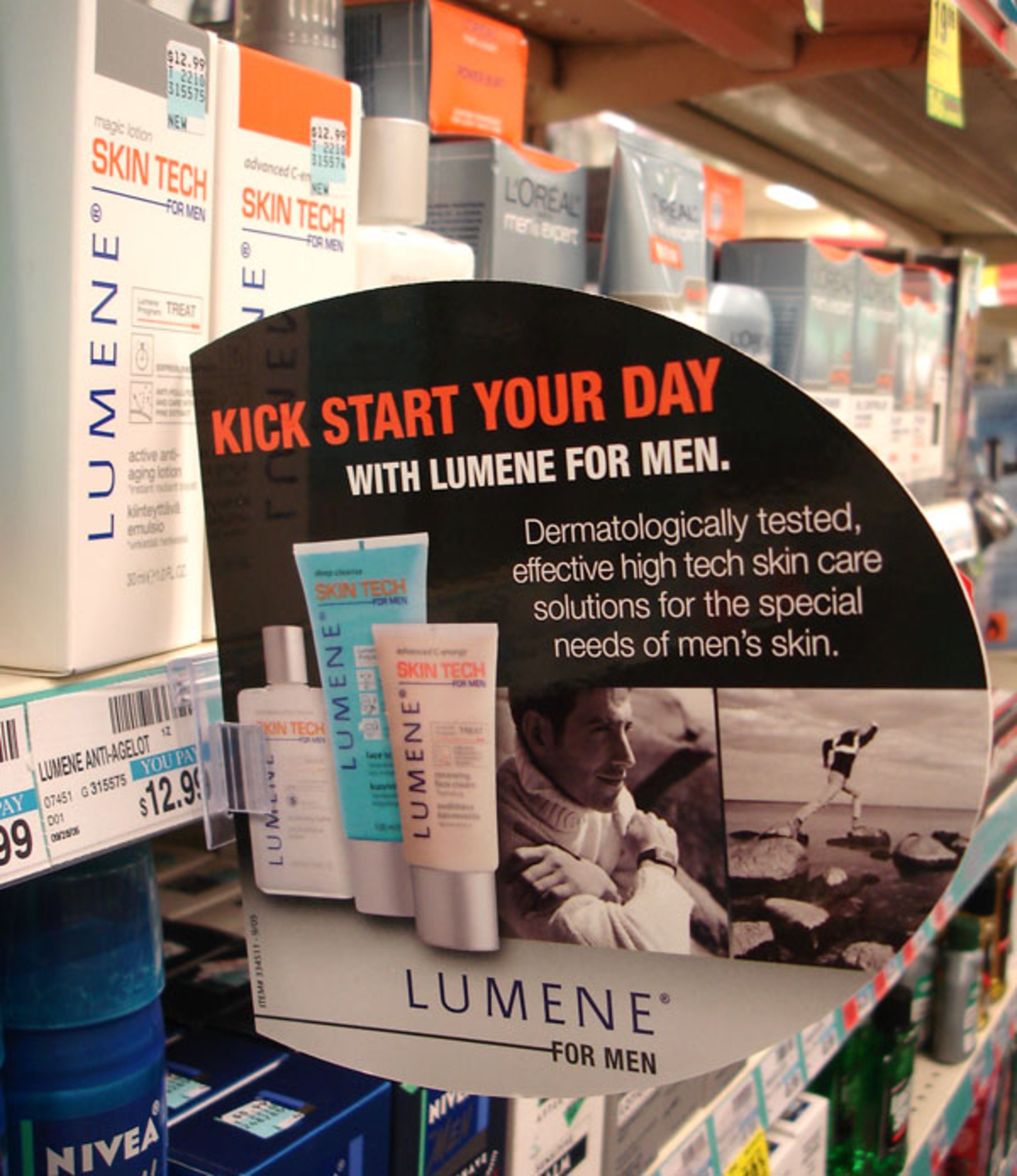 cvs LumShelf Lumene For Men Shelf Talker 2005