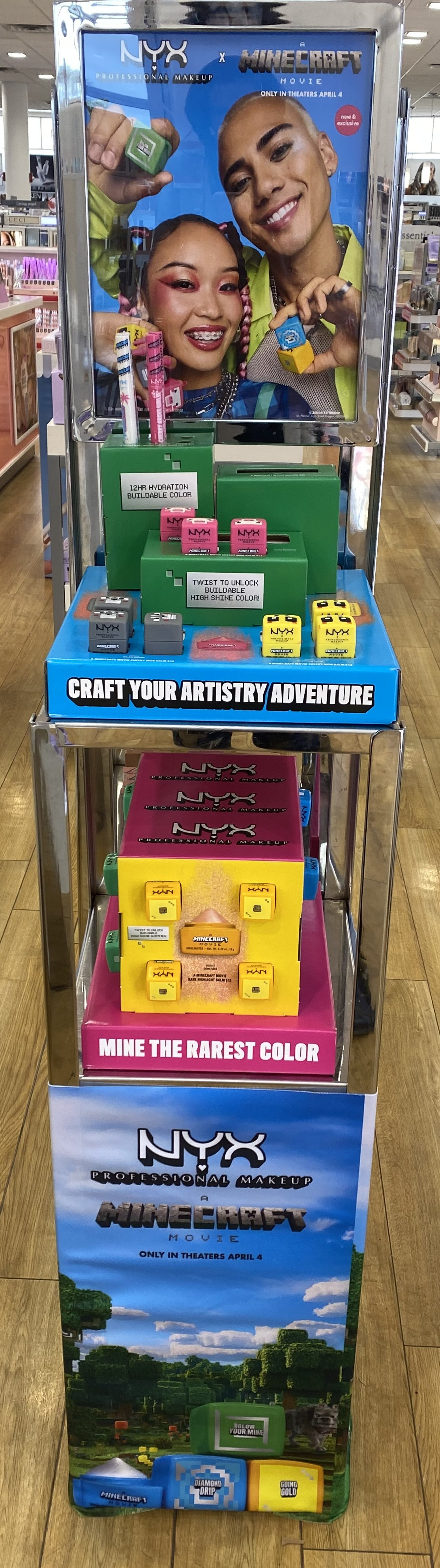 NYX Ulta 'A Minecraft Movie' Display Fixture