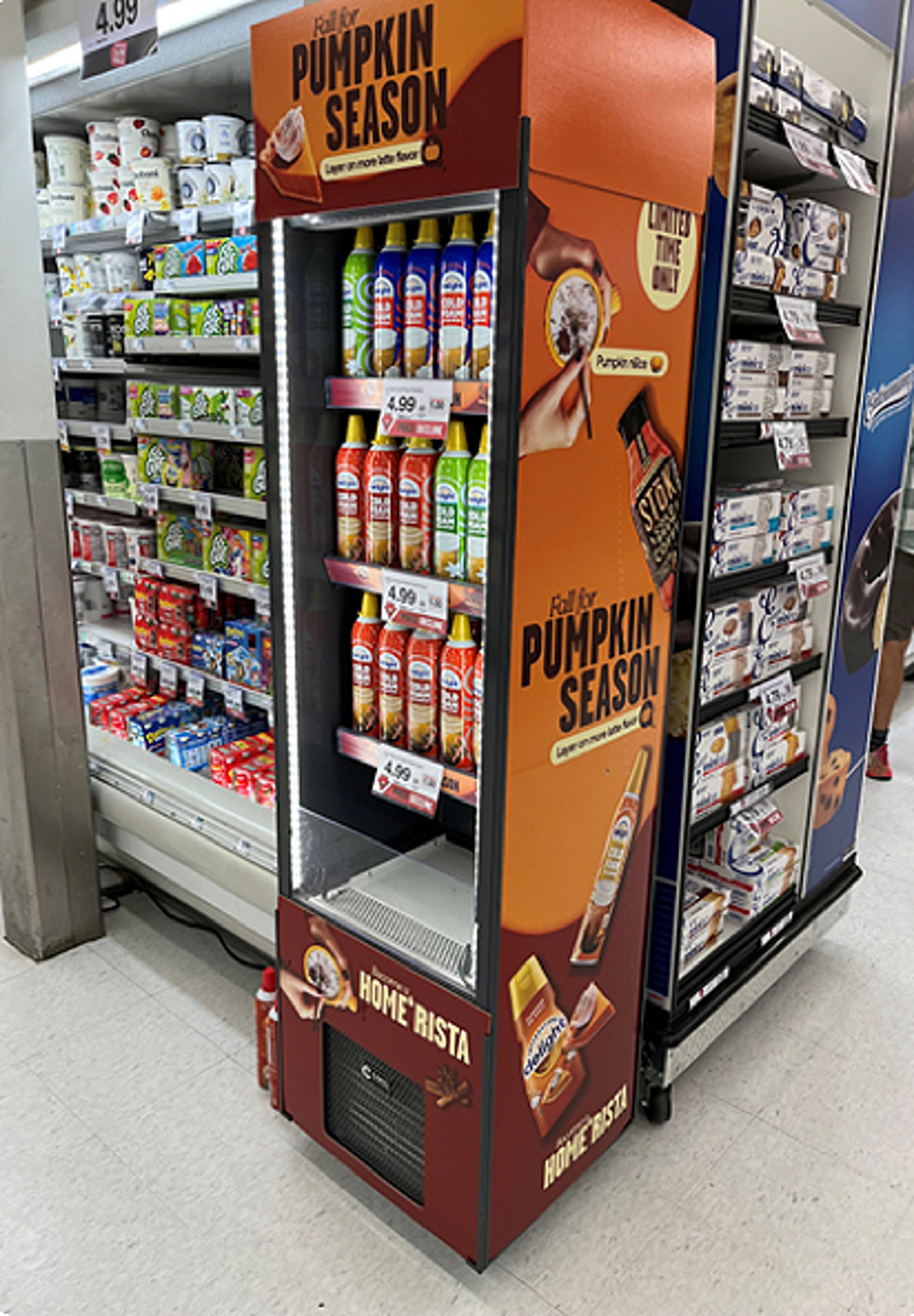 Danone Home'Rista 'Fall for Pumpkin Season' custom display cooler