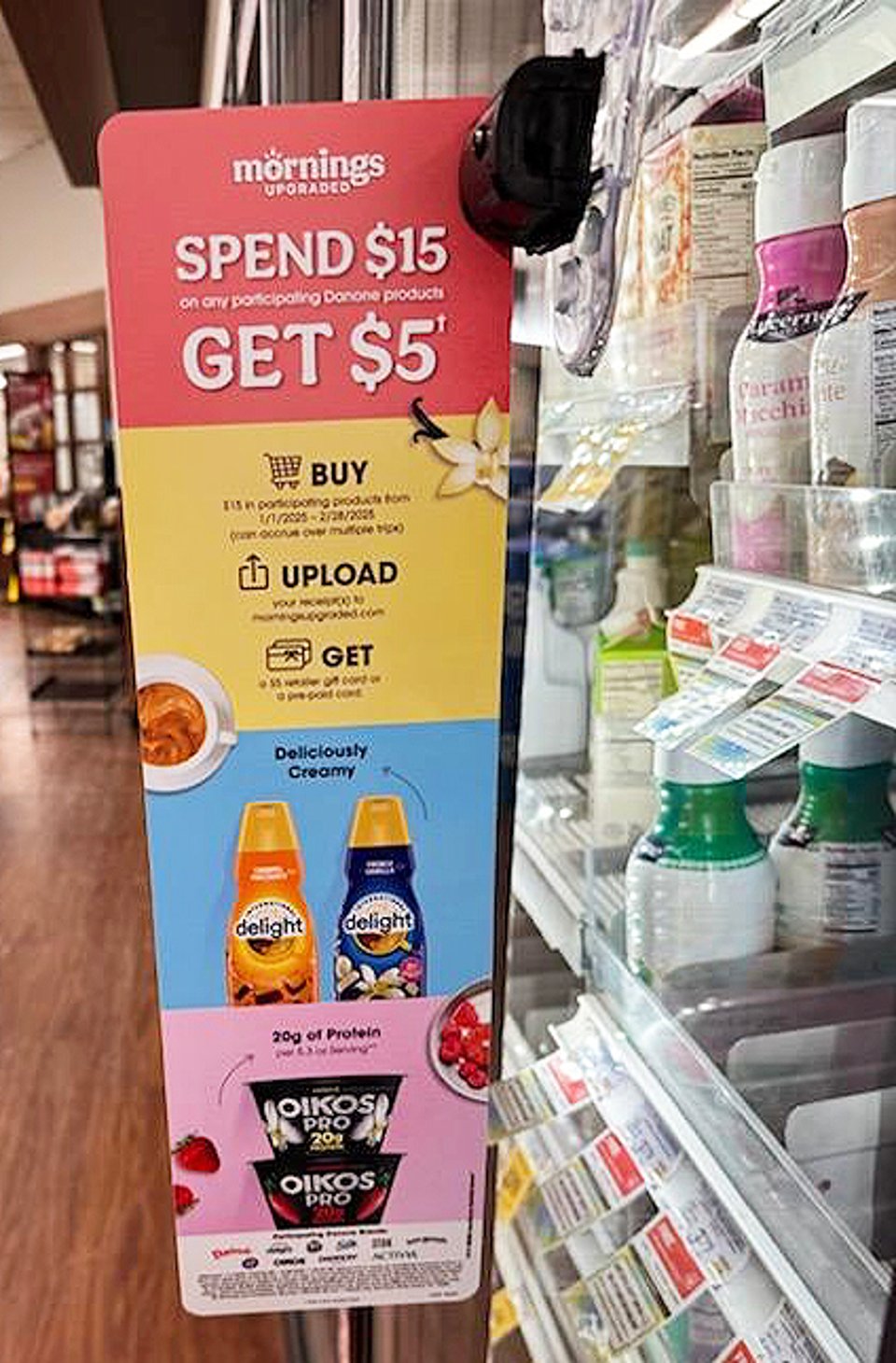 Danone Mornings Upgraded shelf talker
