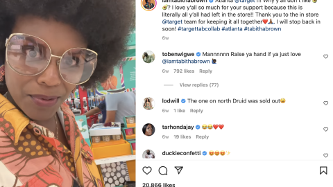 Tabitha Brown for Target Instagram Update