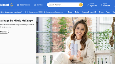 Walmart Hairitage by Mindy McKnight E-Commerce Page