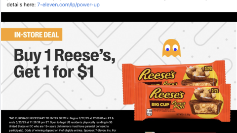 7-Eleven Reese's 'Chomp Up Some Chocolate and Prizes' Facebook Update