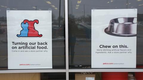Petco 'Better Nutrition' Window Signs