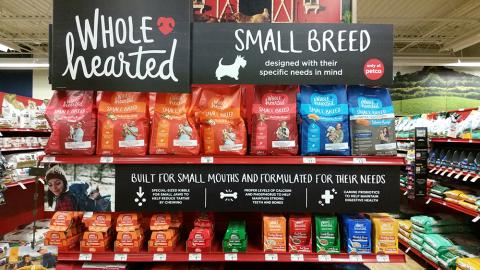 Petco WholeHearted 'Small Breed' Endcap Signage