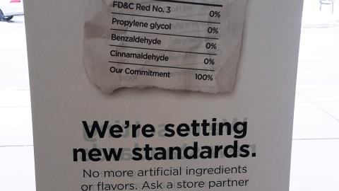 Petco 'No More Artificial Ingredients' Window Sign