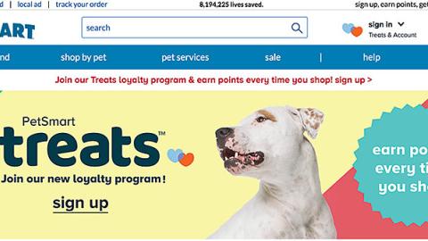 petsmart treats account