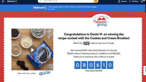 Walmart Nabisco 'Create. Share. Give' Season of Giving Showcase