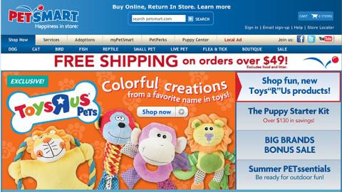 Petsmart toys r outlet us