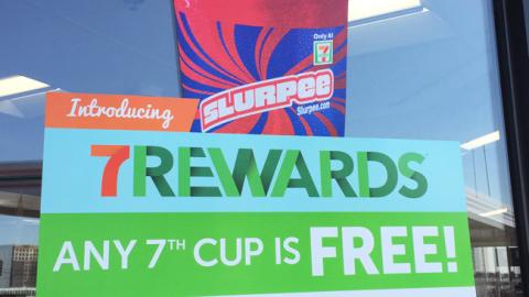 7-Eleven Slurpee '7Rewards' Window Cling