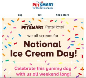 Petsmart national shop ice cream day