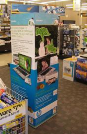 OfficeMax Holiday HP Laptop Offer Standee | Path to Purchase Institute