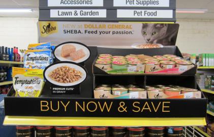 Sheba New at Dollar General Shelf Tray Path to Purchase Institute