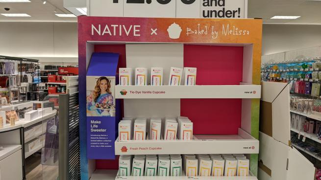 Native x Baked by Melissa Target 'Make Life Sweeter' Endcap