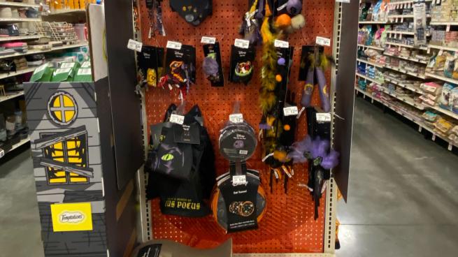 a close up of a store
