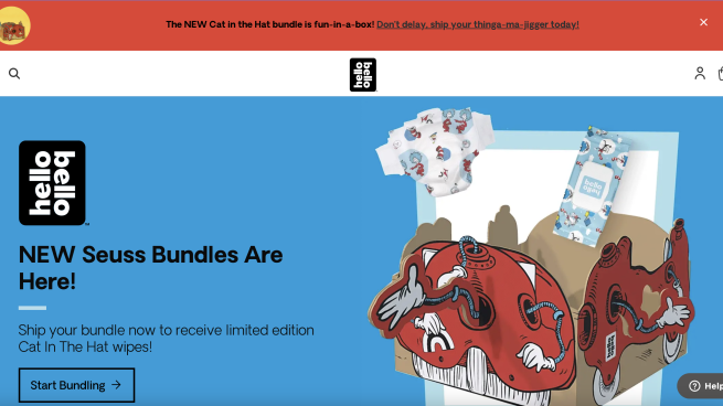 Hello Bello 'New Seuss Bundles' Leaderboard Ad
