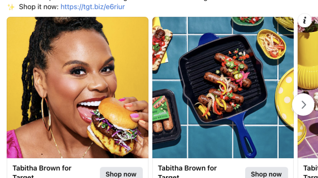 Tabitha Brown for Target Vegan Food & Kitchen Collection Facebook Update