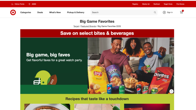 target landing page