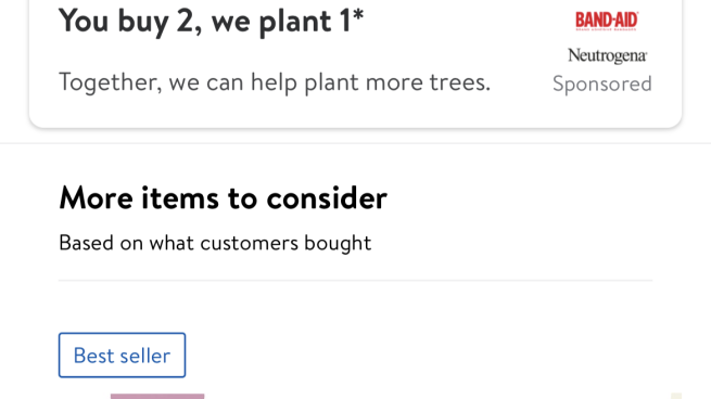 J&J Walmart 'Plant More Trees' Display Ad