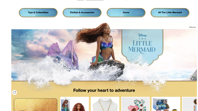 Target 'The Little Mermaid' Promotional Page