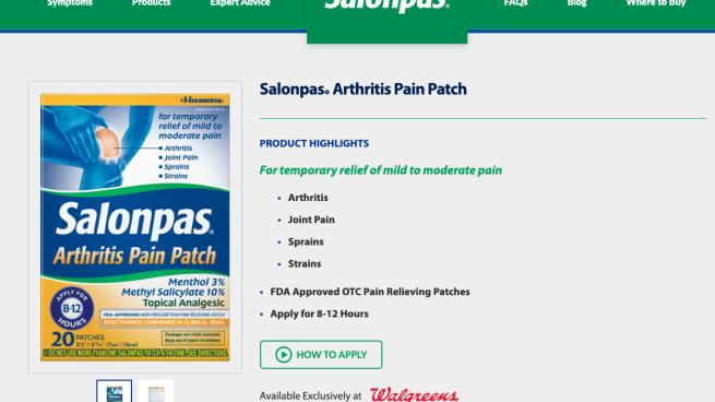 salonpas landing page