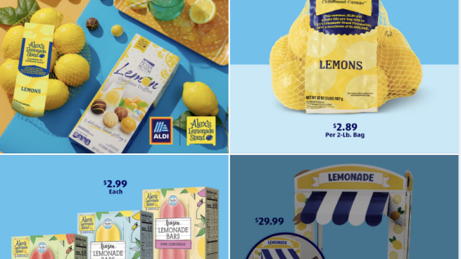 Aldi Alex's Lemonade Stand Facebook Update