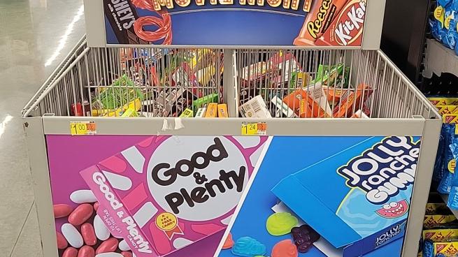 Walmart Movie Night dump bin