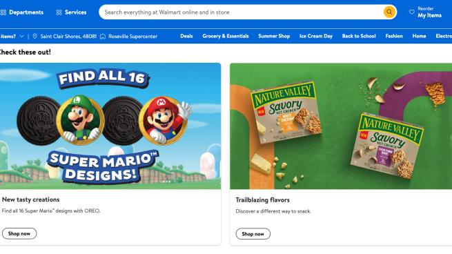 Walmart Super Mario banner