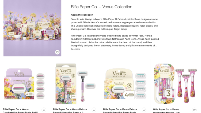 Target Rifle Paper Co. + Venus Collection Brand Page