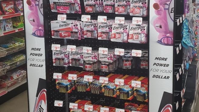 Family Dollar Energizer Battery Center Endcap Display Path to