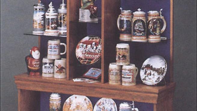 Budweiser Collectible Steins/Plates Display