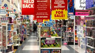 a sign above a store