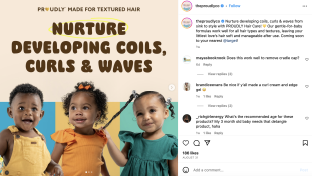 Proudly Target 'Nurture Developing Coils, Curls & Waves' Instagram Update